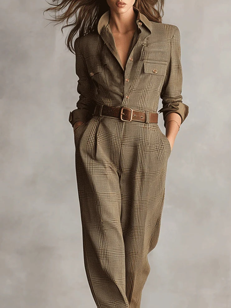 Zoë – Tuta Elegante in Tweed a Quadri 2