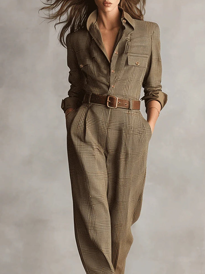 Zoë – Tuta Elegante in Tweed a Quadri 2