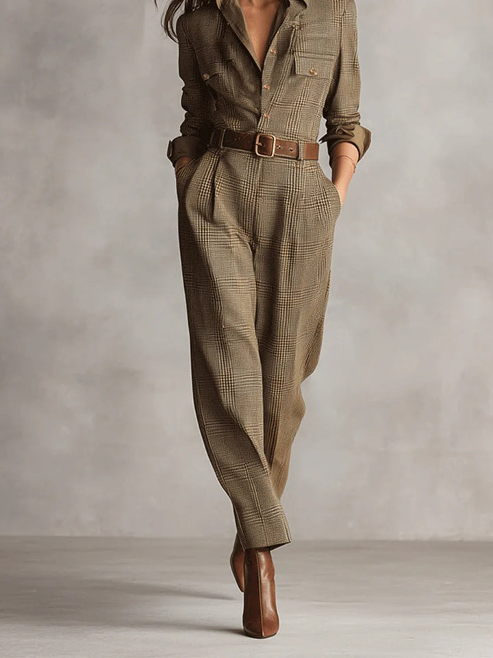 Zoë – Tuta Elegante in Tweed a Quadri 3