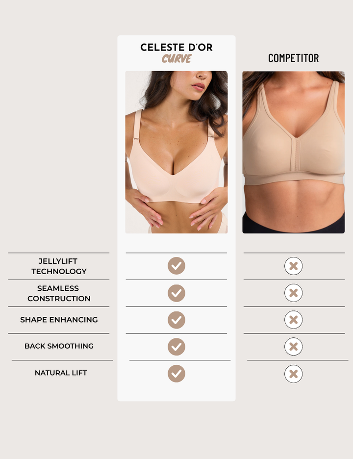 Vista laterale del reggiseno Audrey in colore nero, evidenziando il design seamless