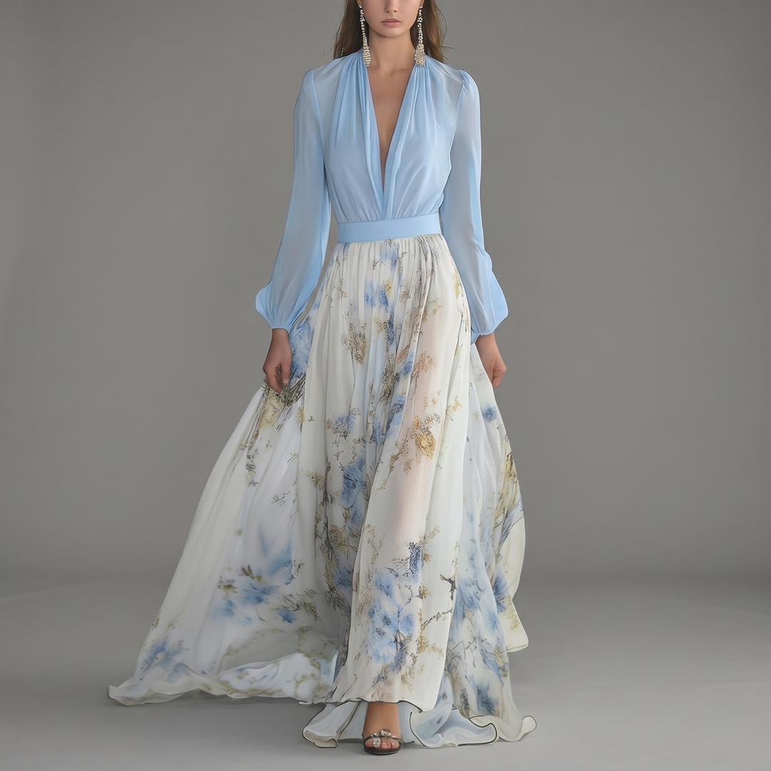 Abigail™ - Abito lungo con una splendida stampa floreale