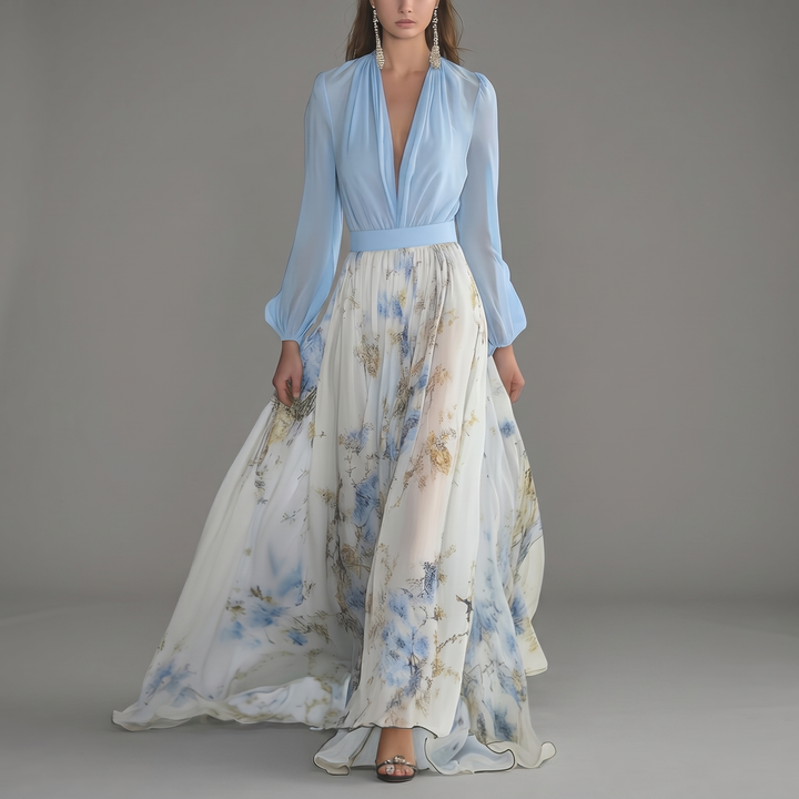 Abigail™ - Abito lungo con una splendida stampa floreale