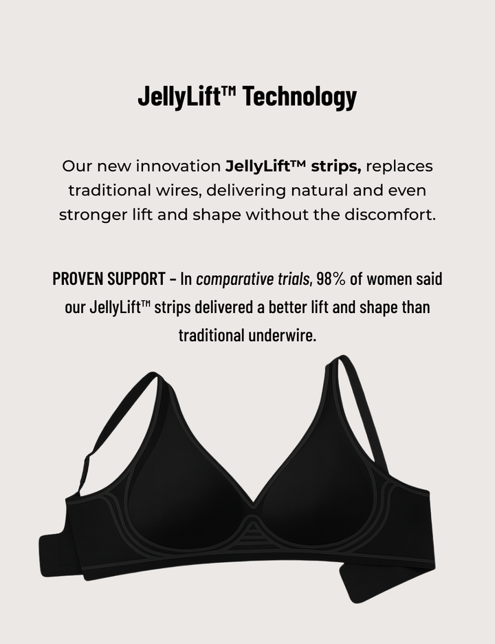 Vista laterale del reggiseno Maeve color bianco, focalizzando sulle spalline allargate e il supporto laterale in silicone.