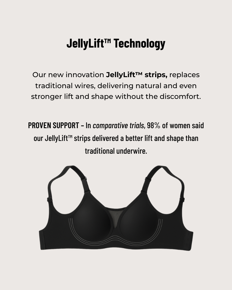 Dettaglio della chiusura a gancio regolabile sul retro del reggiseno wireless Noa color rosa chiaro, per una vestibilità personalizzata.