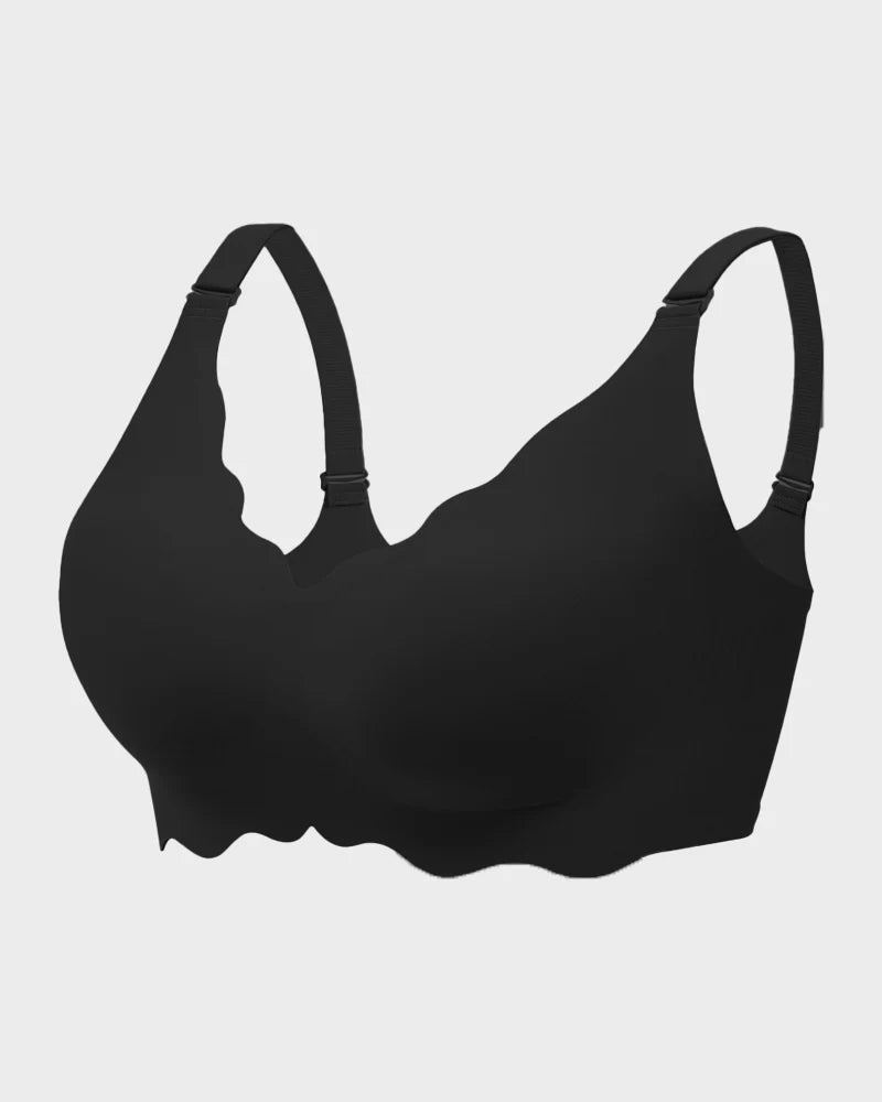 Dettaglio delle spalline regolabili del reggiseno Silvia, che mostra i cursori per una vestibilità personalizzata.