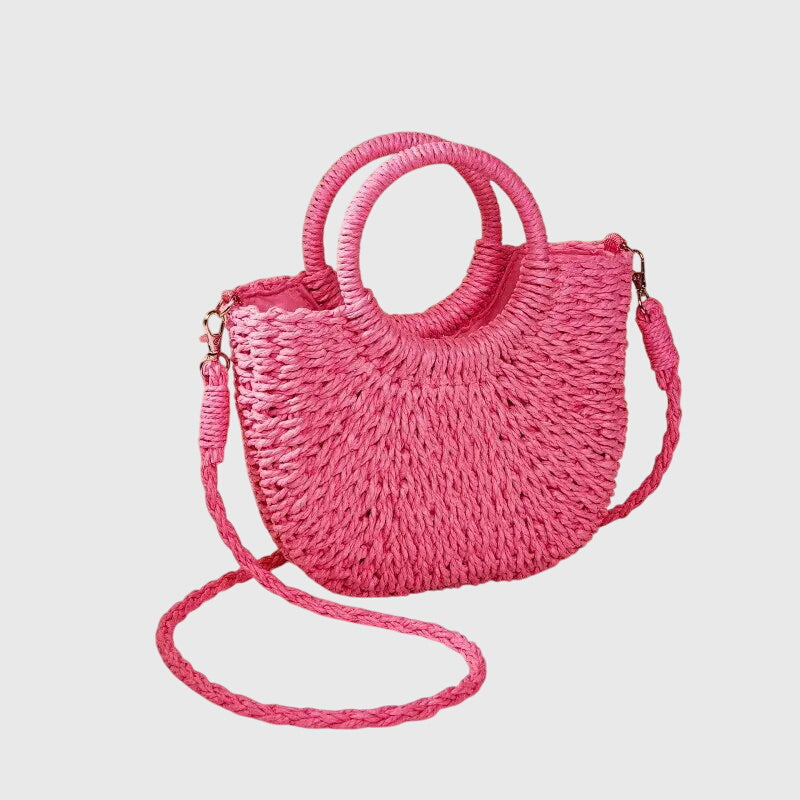 Dettaglio della base rinforzata della borsa a spalla Soraya, che ne garantisce la durabilità e il mantenimento della forma.